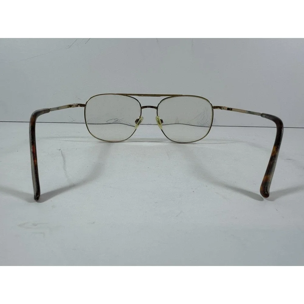 Tremont Tor Vtg 80 Aviator Dbl Bridge Eyeglasses Frames 58-16-145 Tortoise Shell